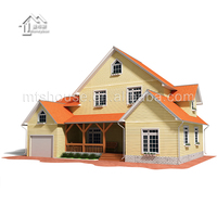 Nouvelle conception de villa en acier léger avec plans de maison à 3 chambres, style hôtel en bois