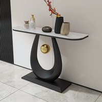 Console d'entrée multifonctionnelle en fer de luxe léger avec armoire murale pour salon d'appartement moderne