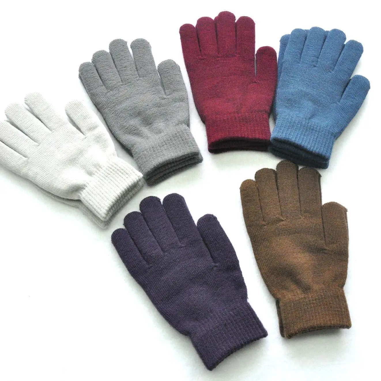 Sarung tangan kasmir rajut wanita, sarung tangan 100% musim gugur musim dingin