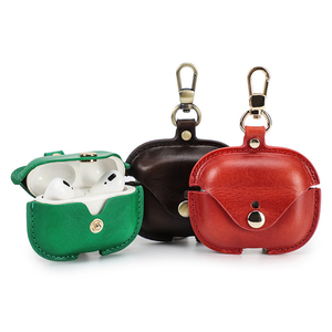 Étui pour écouteurs sans fil Bluetooth Apple en cuir véritable classique et coloré pour Airpods Pro 2 - Product Image 1