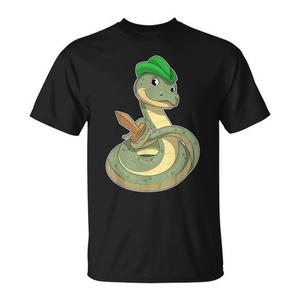 Camiseta Snake Pirate Sword para adultos, unisex, de algodón negro, ropa informal - Product Image 1