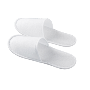 Zapatillas de Hotel de rizo blanco con suela gruesa de 4mm, zapatillas antideslizantes desechables a granel para Spa Resort, hospitalidad, venta al por mayor - Product Image 3