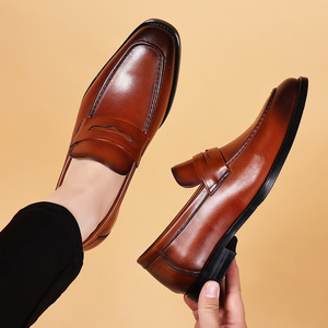 Nouvelles Chaussures Habillées en Cuir Véritable pour Hommes, Mocassins Noirs <span class=keywords><strong>et</strong></span> Marron, Style Décontracté <span class=keywords><strong>et</strong></span> Formel, Idéales pour le Bureau <span class=keywords><strong>et</strong></span> la Carrière, Collection 2025 - Product Image 6