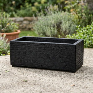 Jardinera Rectangular de Madera de Mango Kyoto Shou-Sugi-Ban 70x35x35 cm |   Jarrón de Mesa Ecológico Hecho a Mano, Venta al por Mayor Aqudus Saleem - Product Image 3