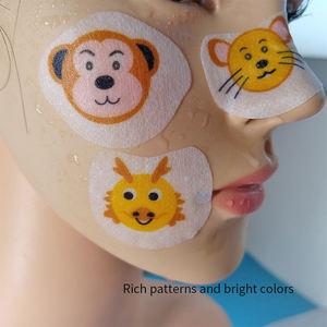 Autocollant de masque facial de dessin animé, masque facial animal, matériau de soin topique, autocollant <span class=keywords><strong>d</strong></span>'impression couleur, patch anti-boutons - Product Image 1