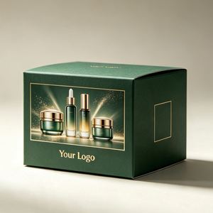 FX Custom Printed Cosmetic Carton Box for Serum Bottle and Skincare Jar Packaging with <b>Window</b> Display and Personalized Artwork - Product Image 3