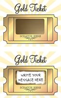 Golden Ticket Créez vos propres billets à gratter et autocollants Cartes-cadeaux vierges personnalisées pour la promotion des jeux de prix pour les petites entreprises