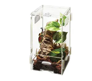 Acrylic Reptile Terrarium Transparent Reptile Breeding Box Reptile Pet Cages Insect Feeding Assemble Box