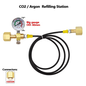 Zimakyfa CQG-W21.8-W21.8-JXG W21.8-14CGA320 Brass <b>Small</b> Welding Tanks Nitrogen Argon CO2 40L <b>Bottle</b> Charging Adapter OEM Air - Product Image 4
