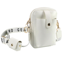 Petit sac à bandoulière en cuir PU pour femme avec fermeture à glissière et doublure en polyester