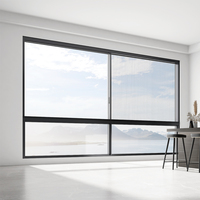 Fenêtre coulissante horizontale moderne en alliage d'aluminium, double vitrage, insonorisée, étanche, en acier inoxydable, certifiée Energy Star - Offre Spéciale