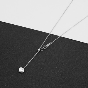 2026 New Simple Niche Design Love Heart Pendant Necklace <b>Titanium</b> Steel Women's Tassel Necklaces Fashion Jewelry Wholesale - Product Image 2