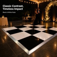 Piste de danse portable en contreplaqué et aluminium pour événements, mariages et fêtes en intérieur et en extérieur