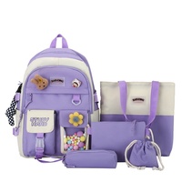 Mochilas Escolares Bonitas de Moda al por Mayor para Niñas, Juego de 5 Piezas de Mochilas Escolares para Adolescentes