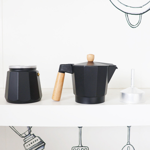 2025 nuevas ideas de productos portátil Metal <span class=keywords><strong>Moka</strong></span> Pot Espresso cafetera hogar y jardín artículo para el hogar con tapa - Product Image 5