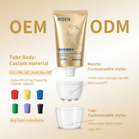 Tube cosmétique vide en PP de 100 ml avec design ABL anti-lumière et applicateur de massage à trois billes pour soins de la peau et masques faciaux