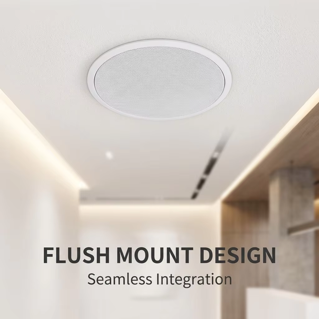 Invisible In-Ceiling Audio System 2-Zone Independent Control Amplifier 5.25" Flush Mount Speakers 200U for V5.2 Luxury