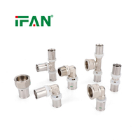 IFAN Vente en gros Raccords à sertir en laiton pour plomberie, coudes et tés à haute stabilité, pour tuyaux PEX multicouche