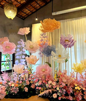 ZA-016 benutzer definierte Riesen blume freistehende Set Hochzeit Versorgung Home Decoration Festival Dekor Seide Organza Papier Eva Material
