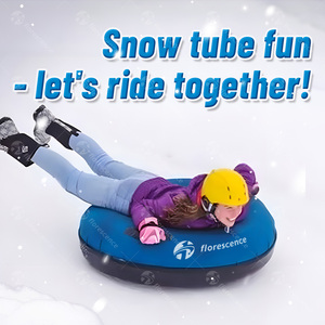 FLORESCENCE Tube à neige gonflable professionnel pour l'hiver, robuste, 90 cm, avec revêtement <span class=keywords><strong>en</strong></span> PVC renforcé - pour adultes et enfants - Product Image 4
