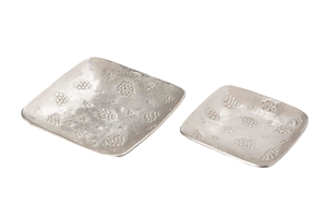 Bandejas de servicio de aluminio con acabado de cobre antiguo hechas a mano Bandejas decorativas para el hogar con forma de hoja contemporánea para Bodas de Navidad - Product Image 5