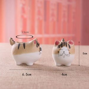 ハンドメイド クリエイティブ ラブリー アニマル カートゥーン セラミック 植木鉢 ミニ 多肉植物 プランター 猫 プランター 植木鉢 - Product Image 2
