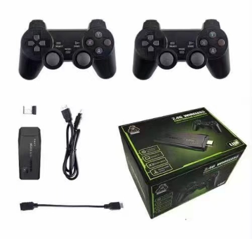 Newest 64G TV Game Stick Lite 4K Built-In 10000 Games Retro Game Console for PS1 GBA Wireless Controller