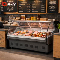 Vitrine Réfrigérée Commerciale pour Viandes Fraîches, Réfrigérateur de Présentation pour Boucherie et Supermarché