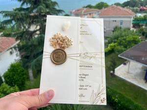 Fournisseur de Fête Enveloppes de Luxe en Velours Rouge Floral Carte d'Invitation de <span class=keywords><strong>Mariage</strong></span> Quinceañera avec Sceau de Cire - Product Image 5