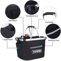 Sac de transport pour animal de compagnie, panier de vélo, sac de panier de vélo pliable pour animal de compagnie, panier avant de guidon de vélo pour chien et chat