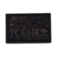 Fuente de Alimentación Mean Well Serie IRM para Montaje en PCB, CA/CC, 2-60W, 3.3V, 5V, 12V, 24V, Entrada Amplia 85-305VAC, para Automatización Industrial