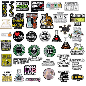 Nuovo distintivo creativo all'ingrosso della tuta di PI per spilla personalità cartone animato fisica <span class=keywords><strong>matematica</strong></span> serie chimica armatura innovativa - Product Image 5