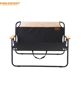 Silla de camping plegable <span class=keywords><strong>doble</strong></span> con bolsillos traseros Love Seat Silla de camping para 2 personas Camping al aire libre Metal Aluminio Moderno CN;LIA - Product Image 3
