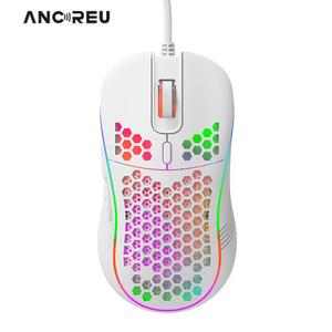 Bán Buôn 7200Dpi Quang Học Chuột Chơi Game Ergonomic RGB USB Chuột Có Dây Cho Máy Tính Văn Phòng Gamer Chuột Tổ Ong Trắng Chuột Chơi Game - Product Image 1