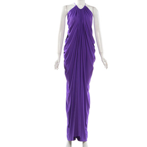 Summer Trending Clothing <strong>Purple</strong> Elegant Satin Sleeveless Split Sexy <strong>Women</strong> Maxi <strong>Dress</strong> - Product Image 3