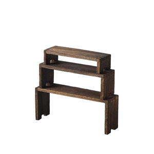 Estante de almacenamiento minimalista de madera transfronterizo en stock, estante de aromaterapia y perfumes de tres niveles, estante para postres y pasteles para exteriores. - Product Image 5