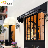 Auvent pliant en aluminium imperméable de grande taille sur mesure pour fenêtre et porte, type pastèque française, pergola pare-soleil