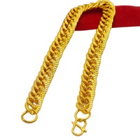 Bracelet cubain latéral puissant en alliage plaqué or YL 6/9/12mm unisexe, couleur longue durée