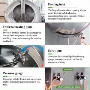 Lab Mini Tablet Film Candied Peanut Jelly Bean Copper Pan Nut Roast <b>Spray</b> Coating Machine for Price - Product Image 3