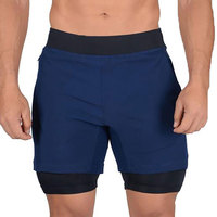 Pantalon double couche en nylon tissé pour homme, vêtement de jogging, de cyclisme, de gym, d'athlétisme, doublé