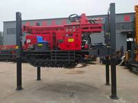 Foreuse hydraulique sur chenilles pour puits d'eau, profondeur 260 m, moteur diesel, 380 V