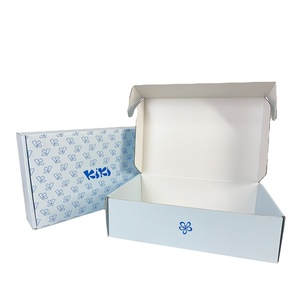 Emballage de vêtements plats imprimés avec logo personnalisé, emballage en kraft recyclable, boîtes d'expédition en carton ondulé, logo personnalisé - Product Image 5
