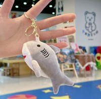 Mini peluche doux requin en peluche porte-clés jouets requin sac breloque remplisseurs océan Animal jouet porte-clés poupée