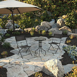 Modern Fabric Outdoor/Patio Furniture <b>Balcony</b> Bistro Set 3 Piece <b>Tables</b> and Chairs for Villa - Product Image 3