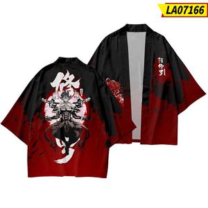 Kimono japonais de style streetwear pour homme et femme, robe ample de style Harajuku, cardigan, yukata, haori, cosplay d'<span class=keywords><strong>anime</strong></span> samouraï japonais, taille 6XL - Product Image 3