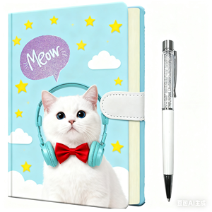 Benutzer definierte A6 Hardcover-Notizbücher Genähte Papier abdeckungen Wir bieten personal isierte Notizbücher Verschiedene Muster mit einzigartigem Druck - Product Image 4