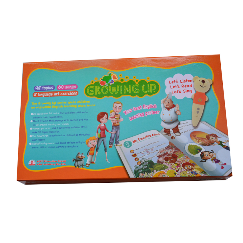 Conjunto de aprendizaje de inglés para niños incluyendo 20 libros y 1 pluma de lectura
