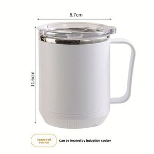304 Stainless Steel Thermal <b>Cup</b> With <b>Lid</b> <b>and</b> <b>Straw</b> Induction Cooker Heating Modern Minimalist Design Office Use Wholesale - Product Image 6