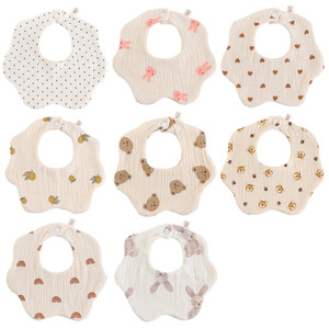 El paño para eructar del bebé absorbe el agua seis capas de modelado de flores de algodón artículos de babero de bebé de temporada completa - Product Image 2