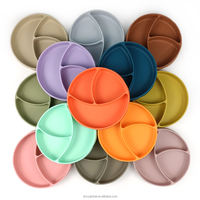 Assiette d'alimentation pour tout-petit en forme de citrouille, 100% silicone de qualité alimentaire, sans BPA, base à ventouse antidérapante, durable, pour la diversification alimentaire, 1-2 ans